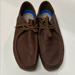 Clark’s Shacre II Run Lace Up Leather Shoes/Wallabee pattern